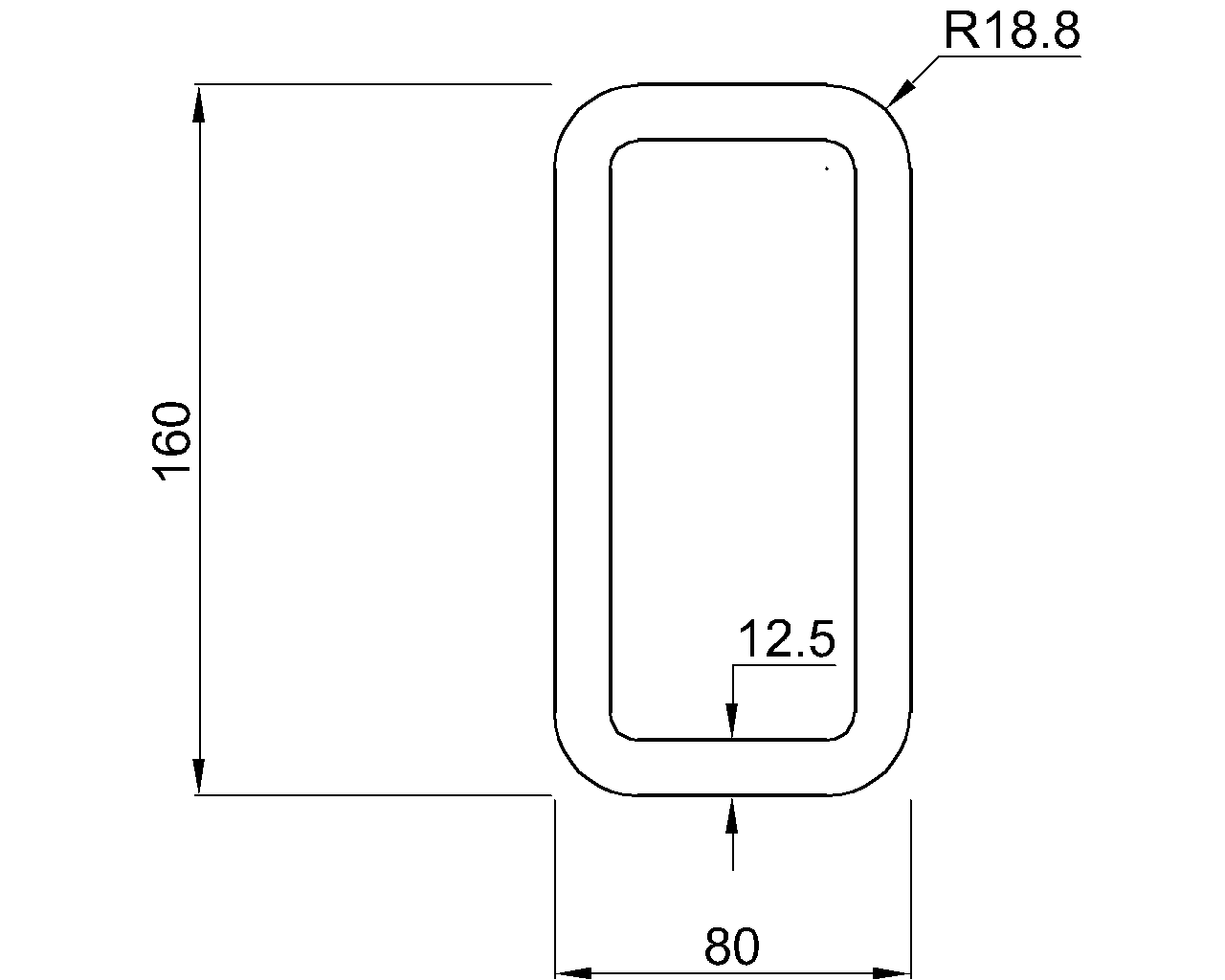Celsius 355 RHS 160x80x12.5