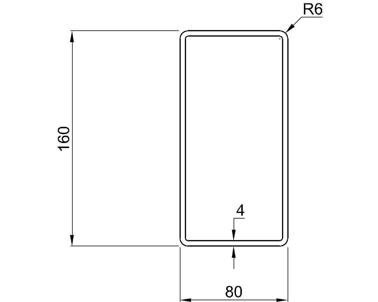 Celsius 355 RHS 160x80x4