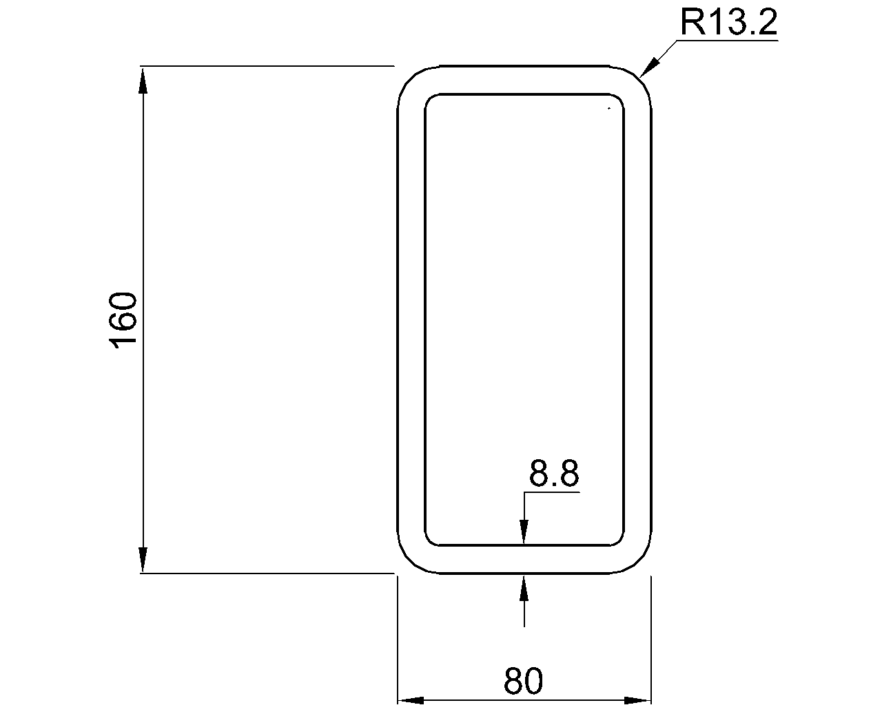 Celsius 355 RHS 160x80x8.8