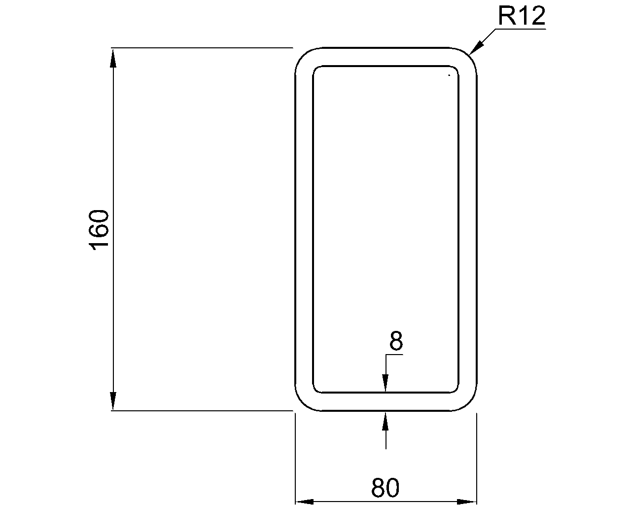 Celsius 355 RHS 160x80x8
