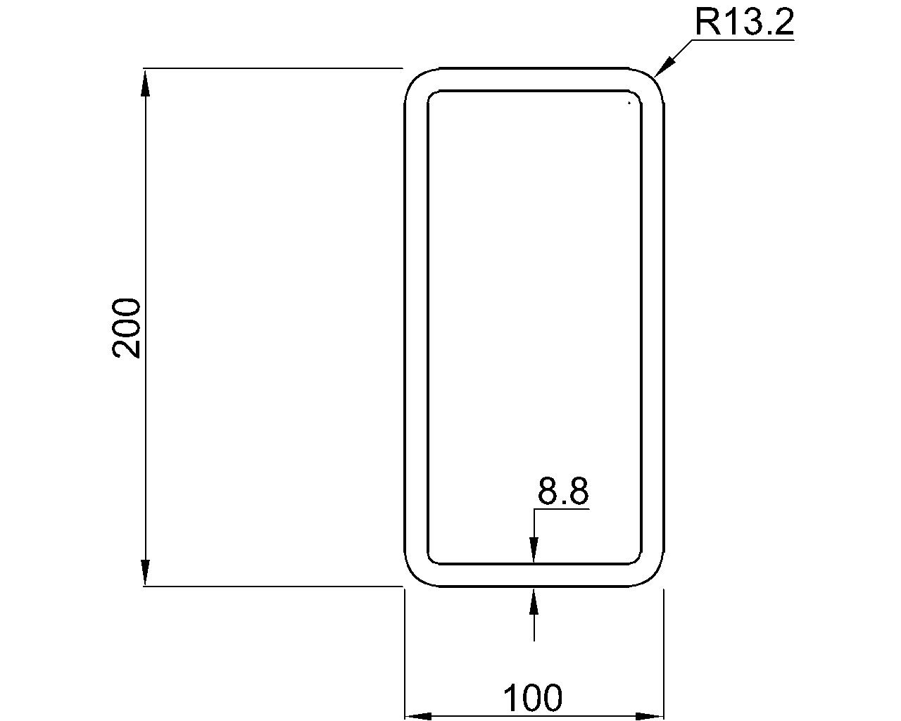 Celsius 355 RHS 200x100x8.8