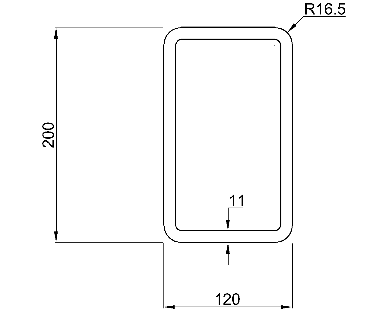 Celsius 355 RHS 200x120x11