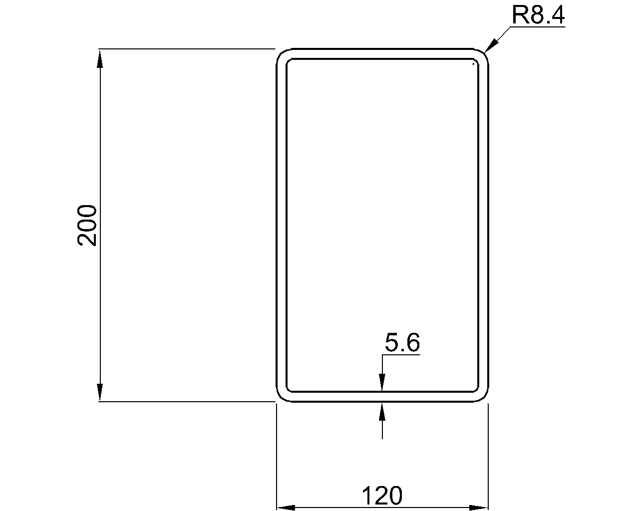 Celsius 355 RHS 200x120x5.6