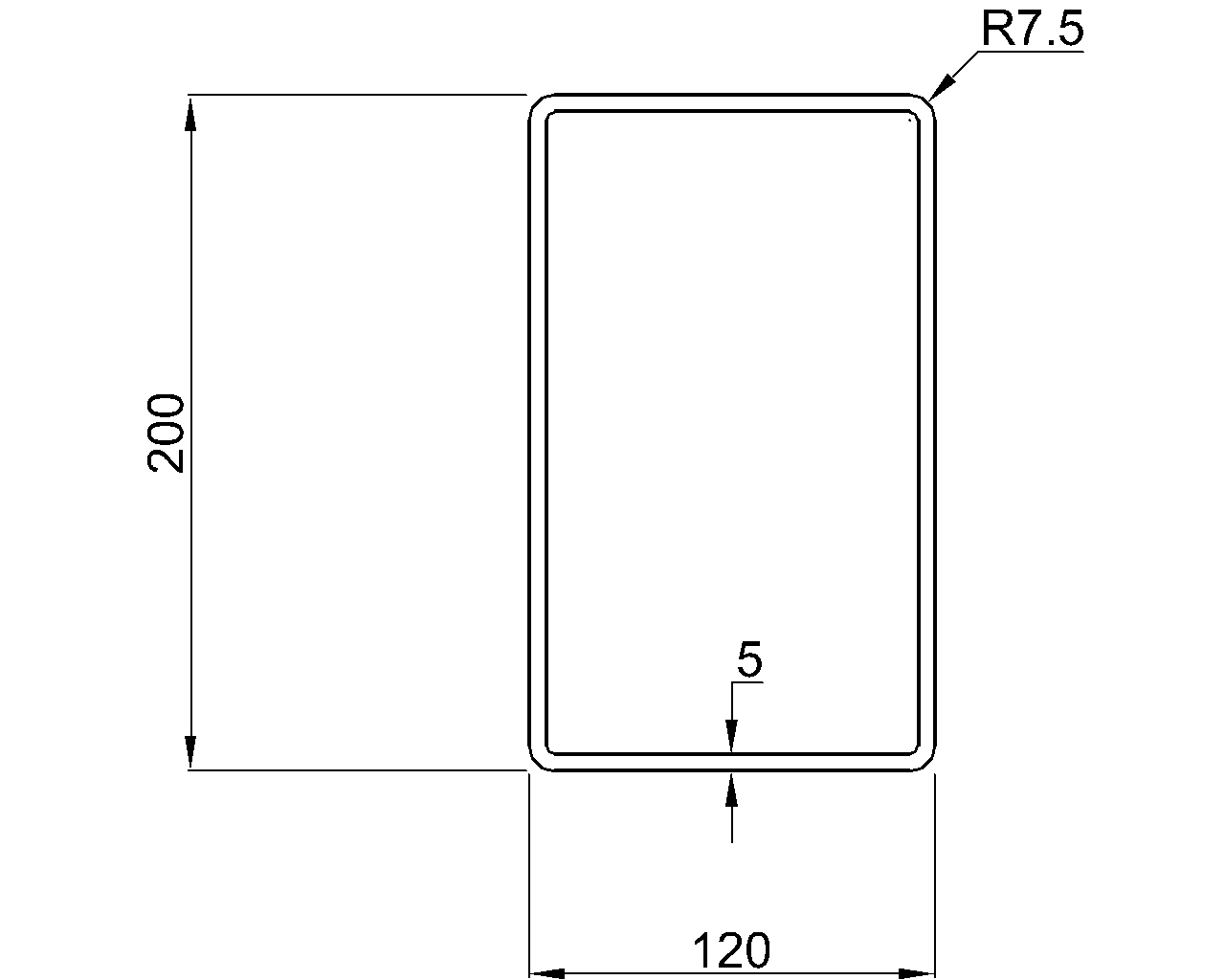 Celsius 355 RHS 200x120x5