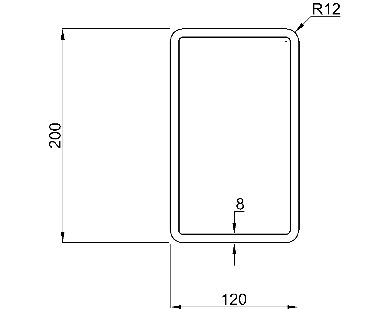 Celsius 355 RHS 200x120x8