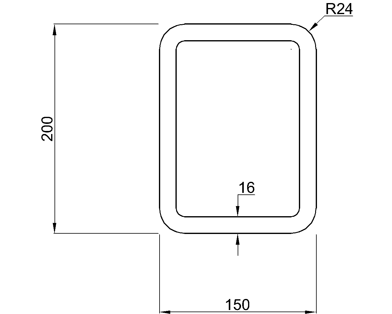 Celsius 355 RHS 200x150x16