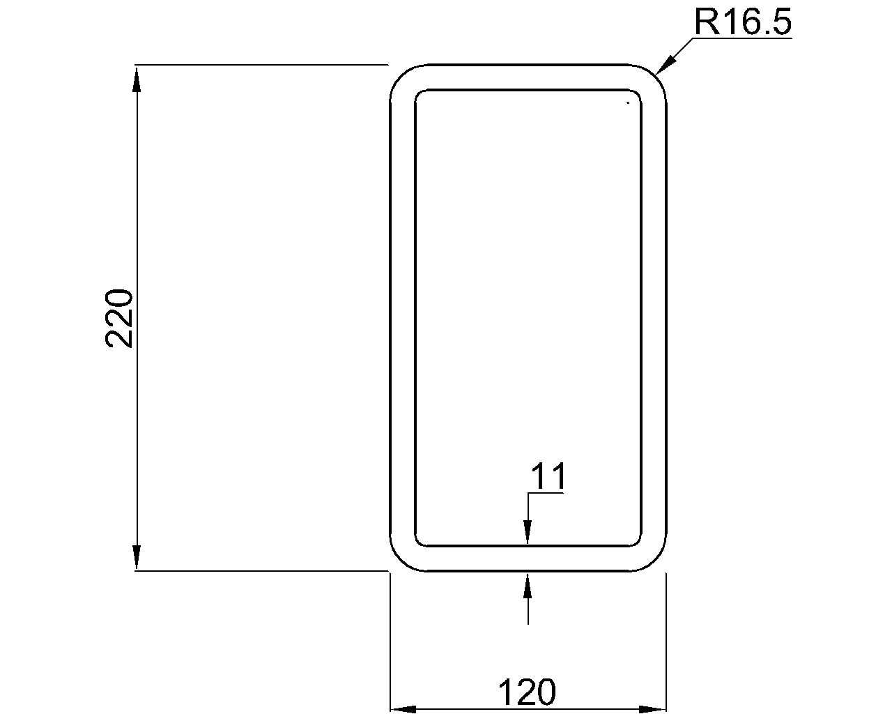 Celsius 355 RHS 220x120x11