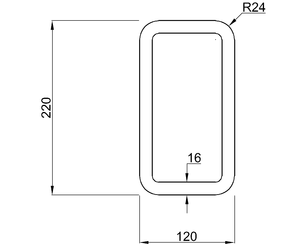 Celsius 355 RHS 220x120x16