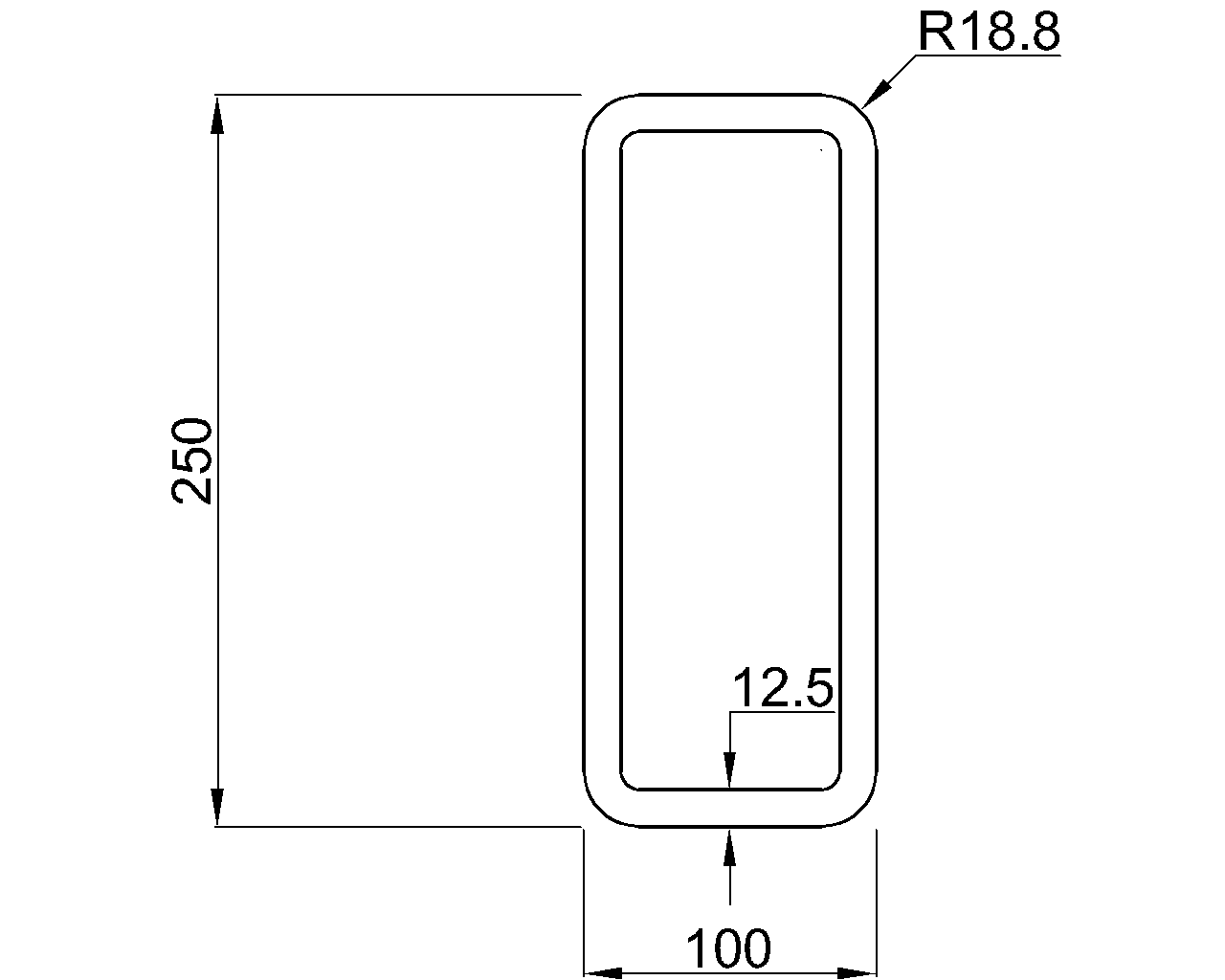Celsius 355 RHS 250x100x12.5