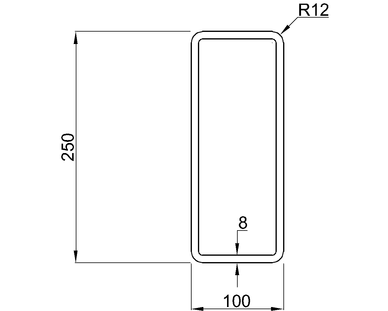 Celsius 355 RHS 250x100x8