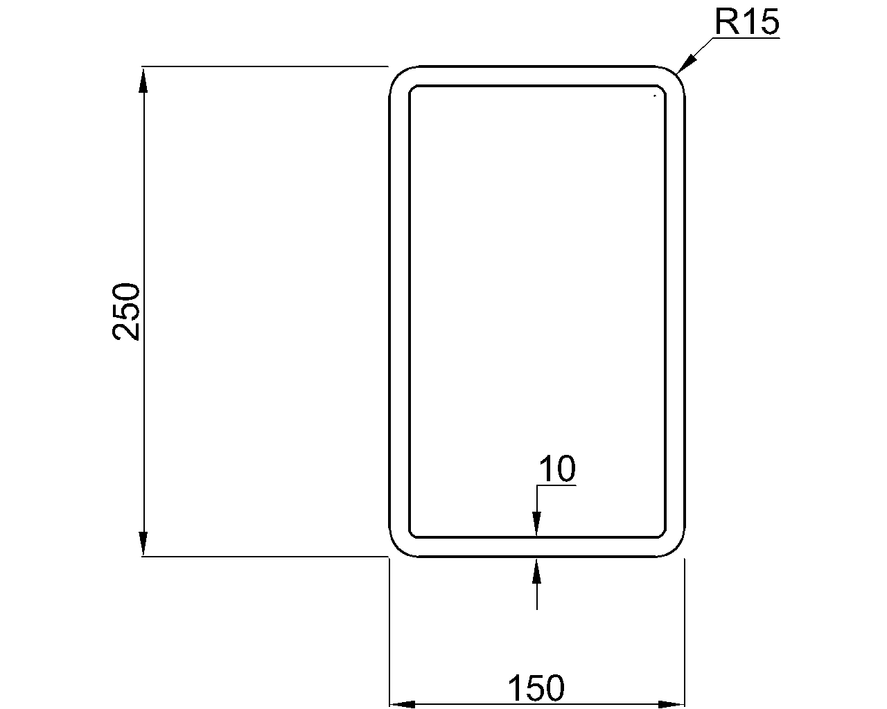 Celsius 355 RHS 250x150x10