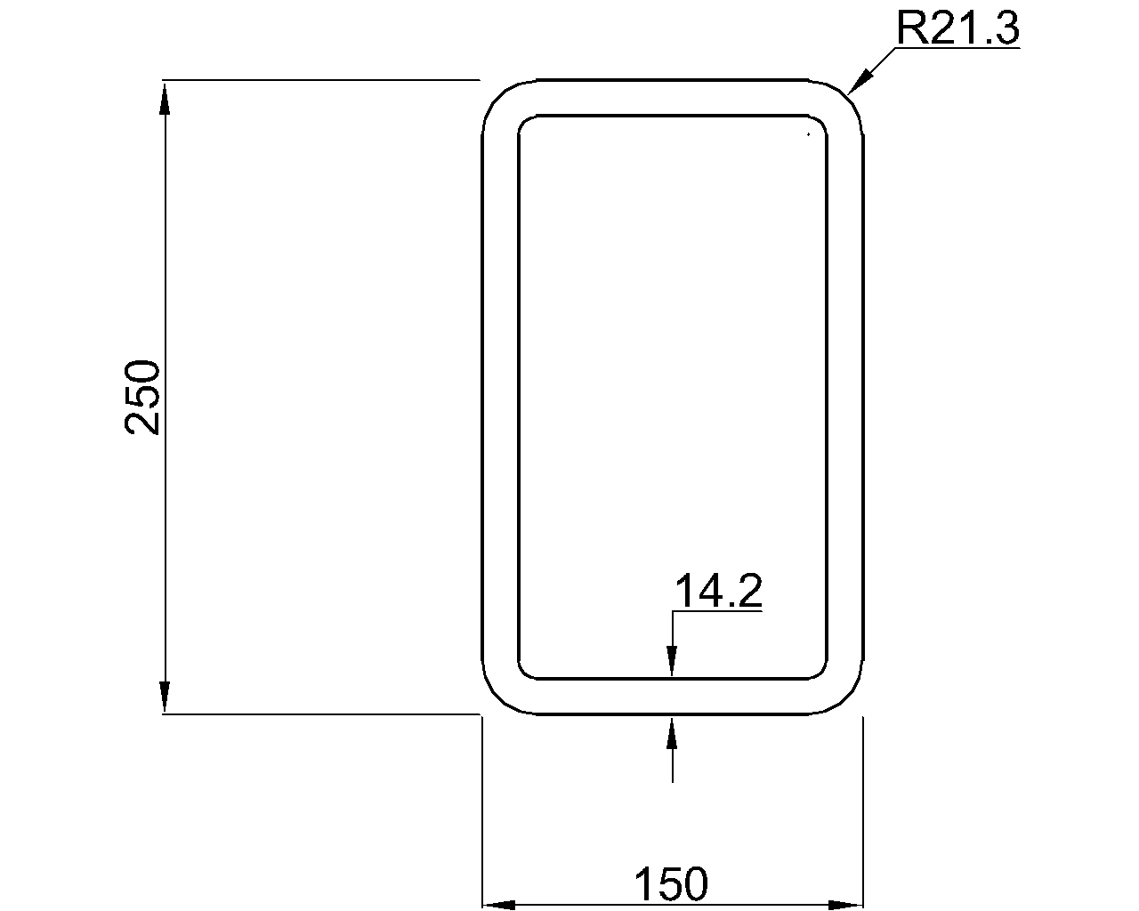 Celsius 355 RHS 250x150x14.2
