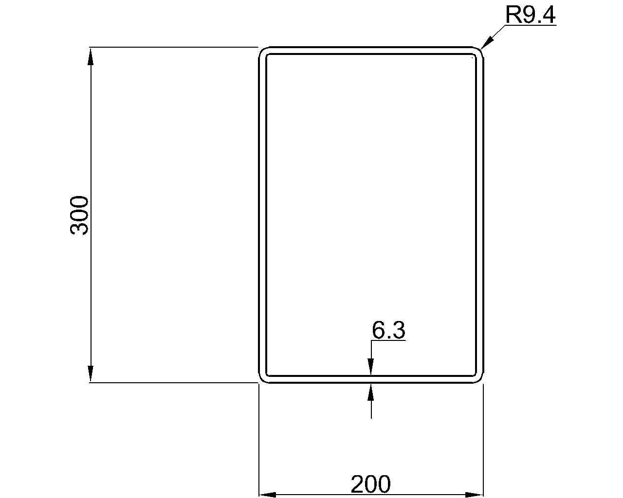 Celsius 355 RHS 300x200x6.3
