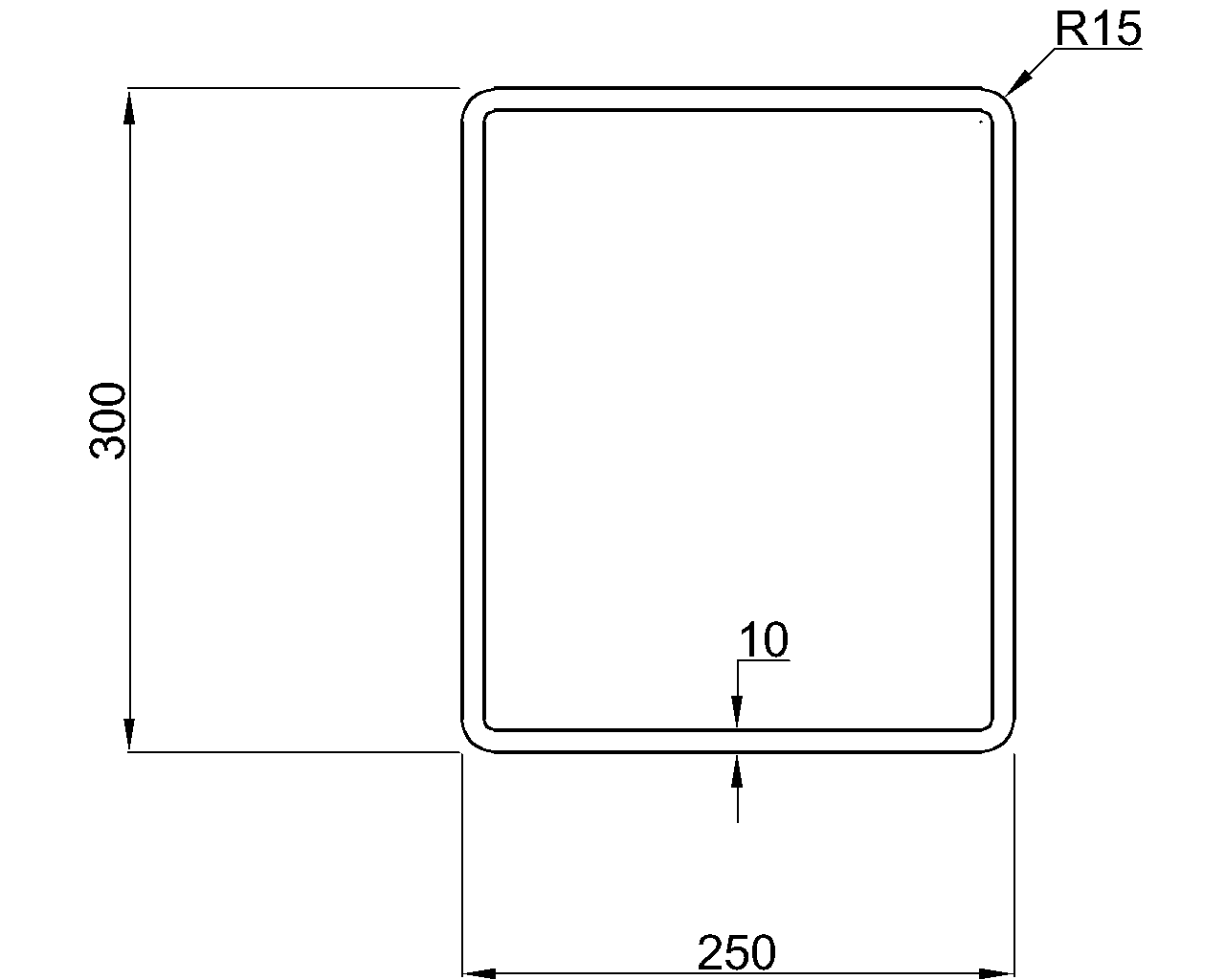 Celsius 355 RHS 300x250x10