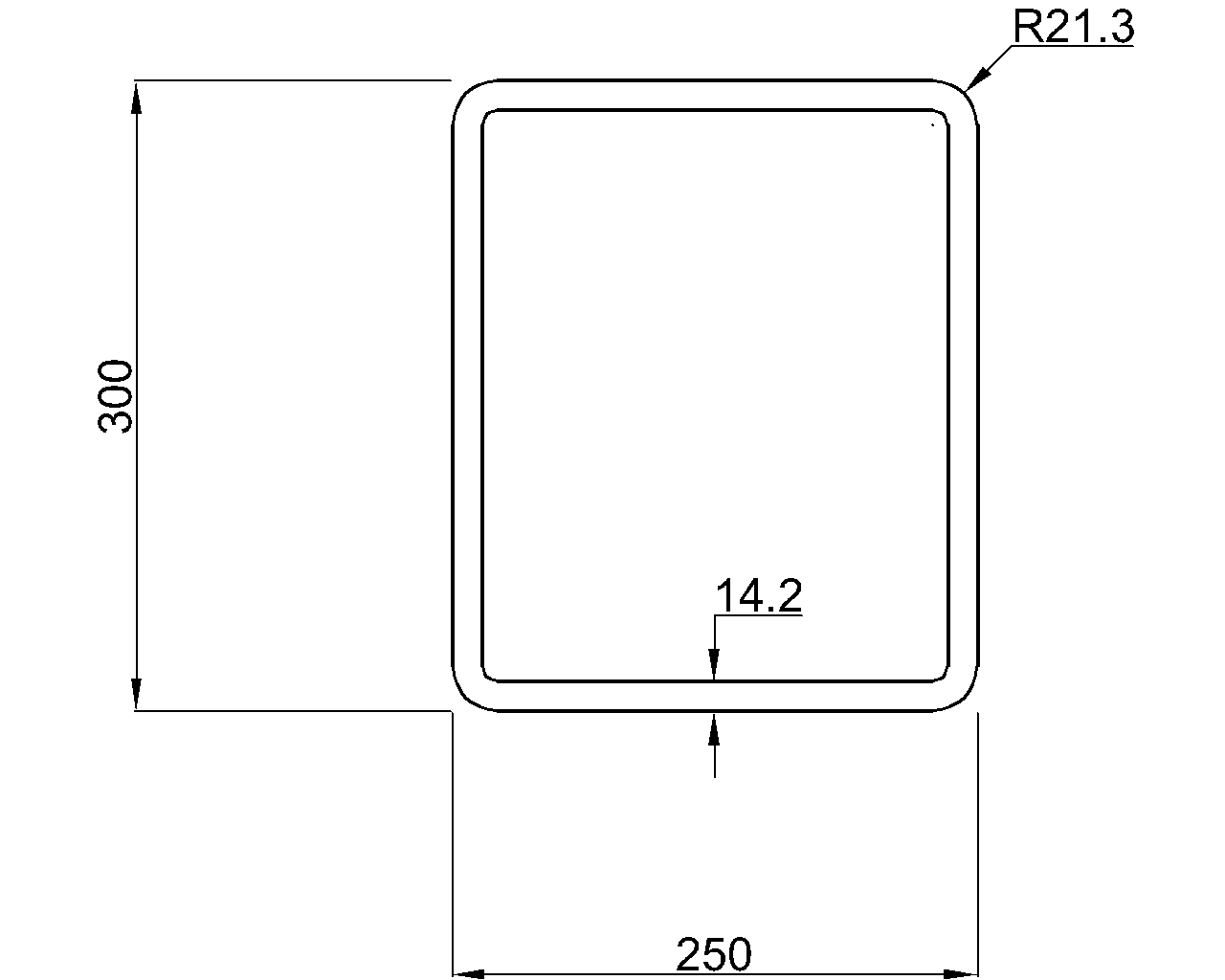 Celsius 355 RHS 300x250x14.2