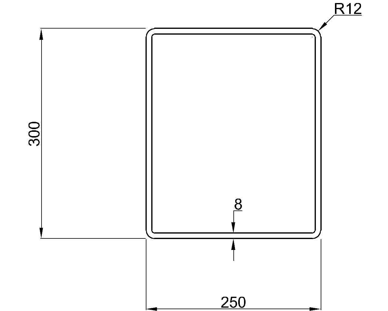 Celsius 355 RHS 300x250x8