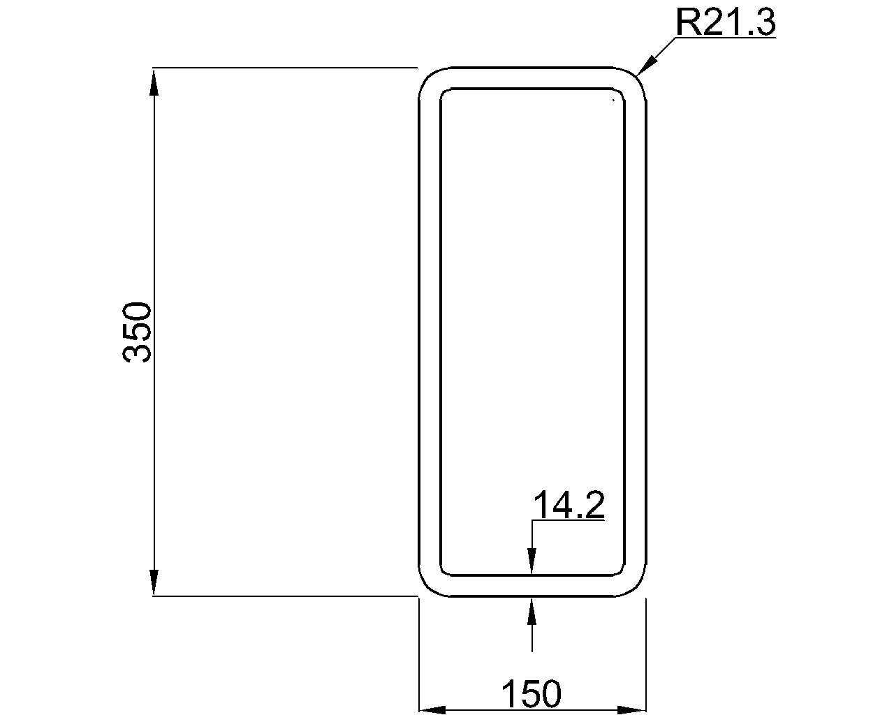 Celsius 355 RHS 350x150x14.2