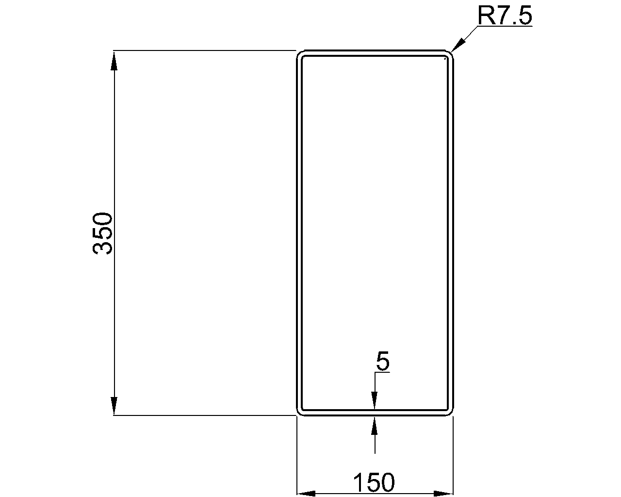 Celsius 355 RHS 350x150x5