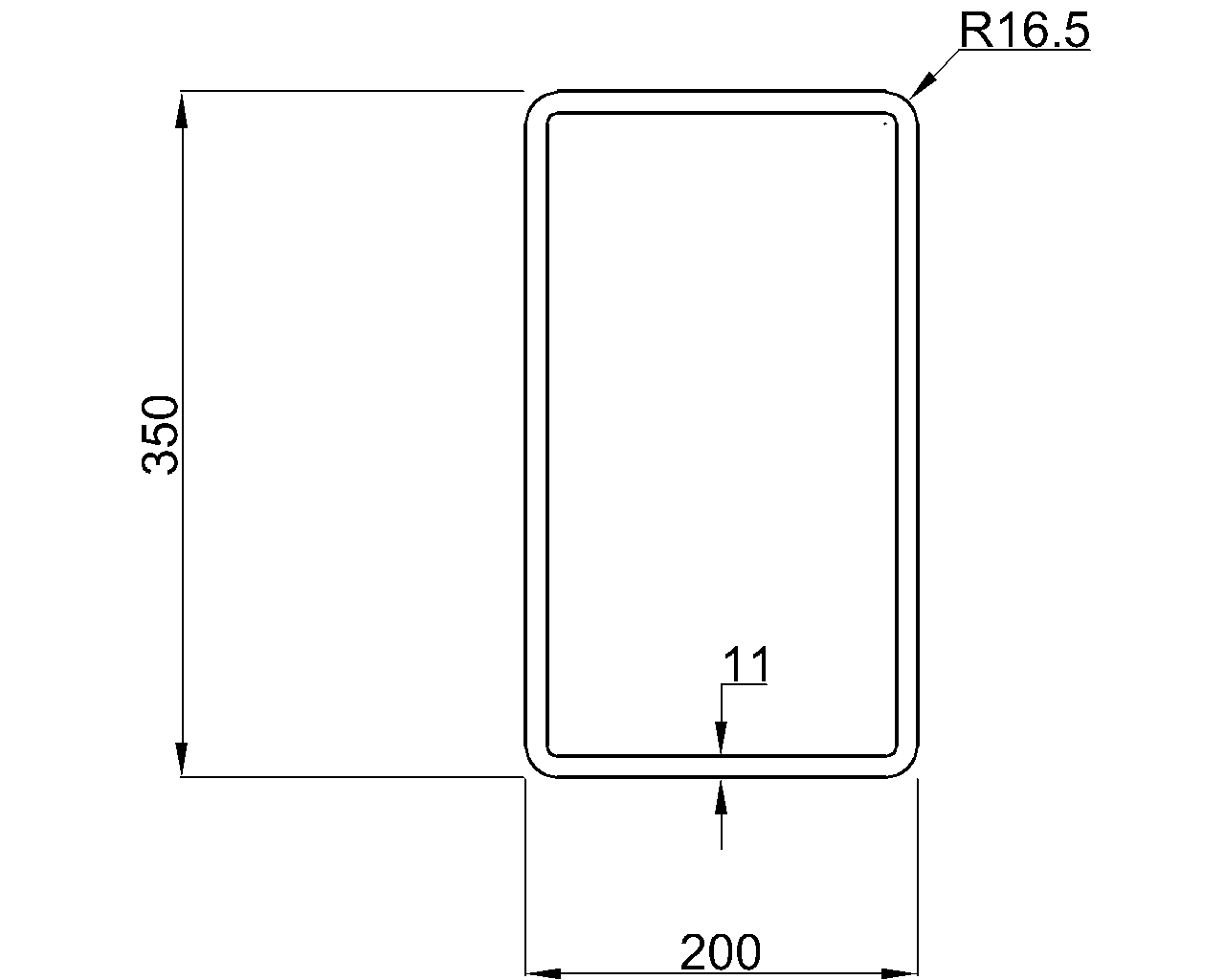 Celsius 355 RHS 350x200x11