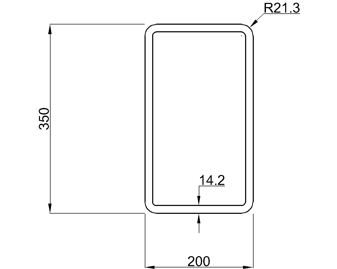 Celsius 355 RHS 350x200x14.2