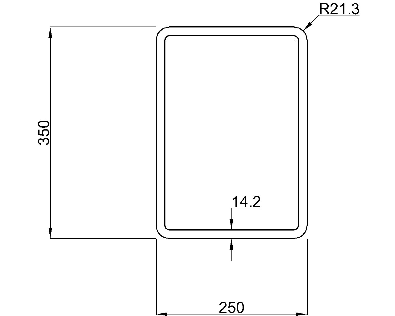 Celsius 355 RHS 350x250x14.2