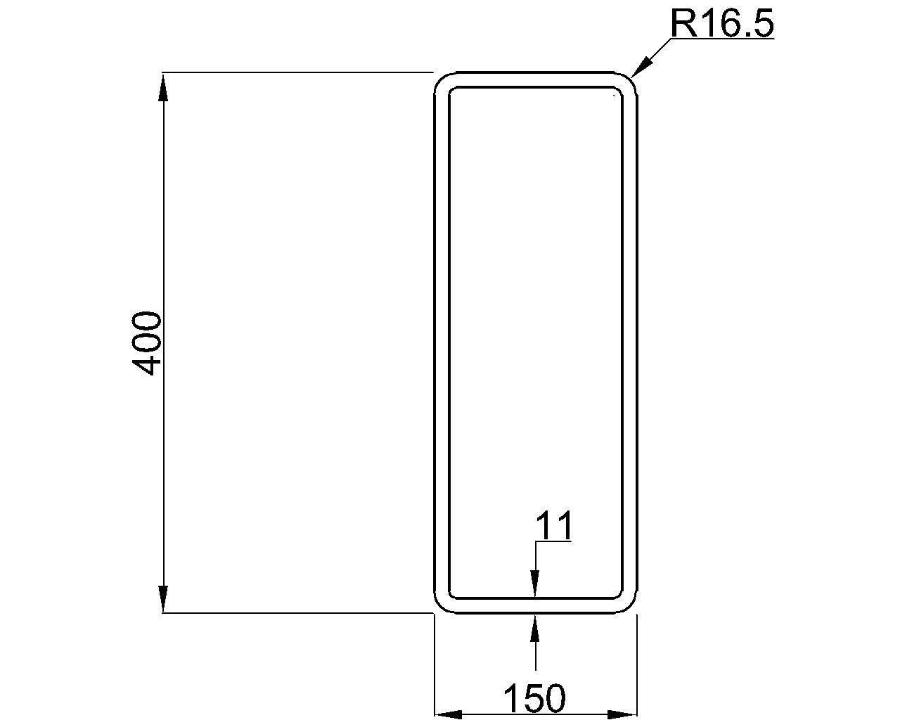 Celsius 355 RHS 400x150x11