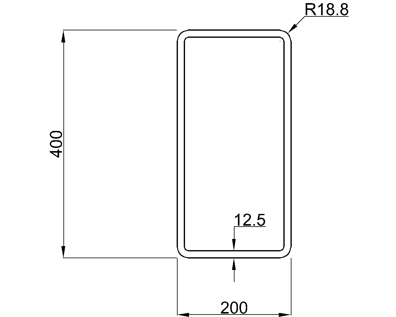 Celsius 355 RHS 400x200x12.5