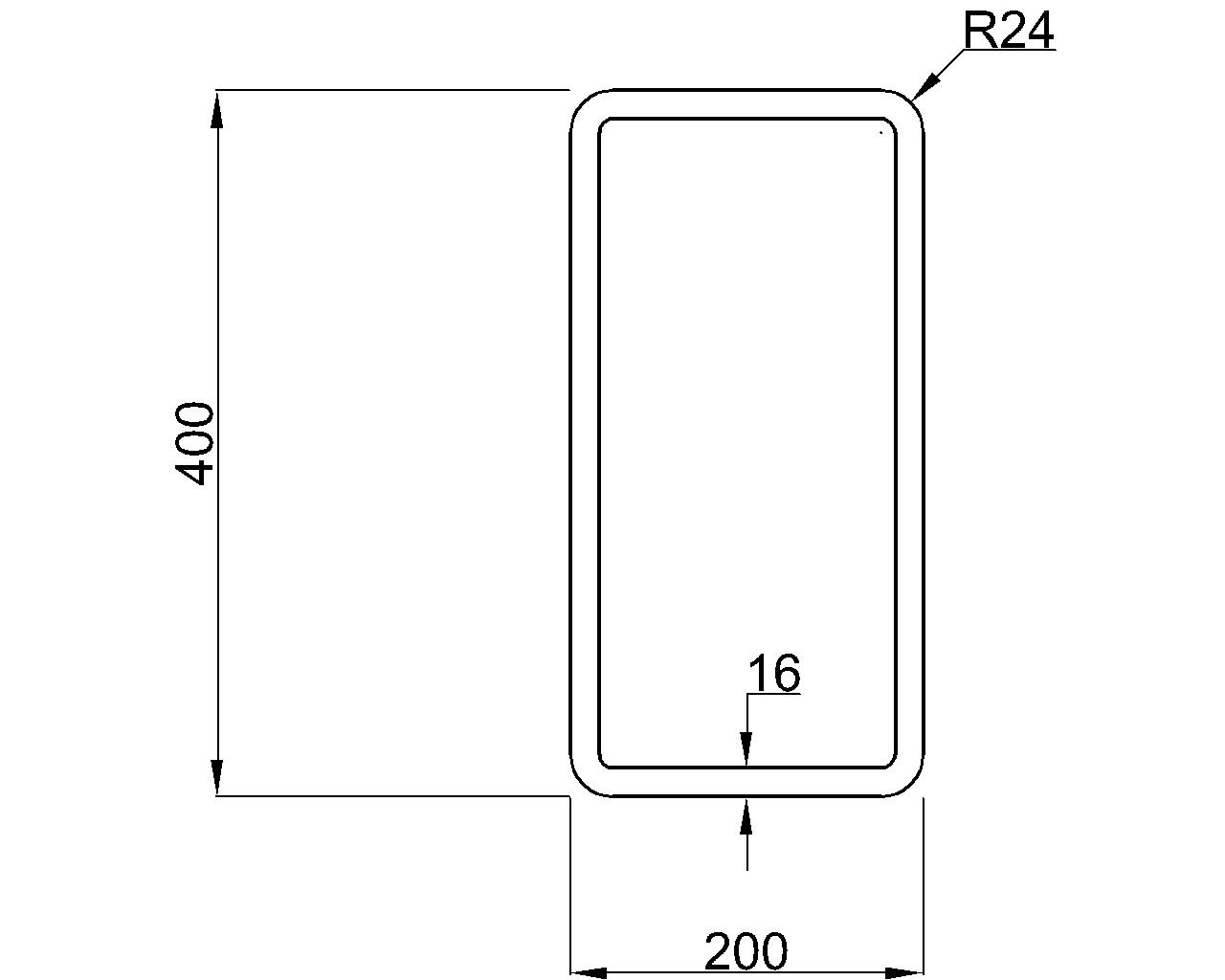 Celsius 355 RHS 400x200x16