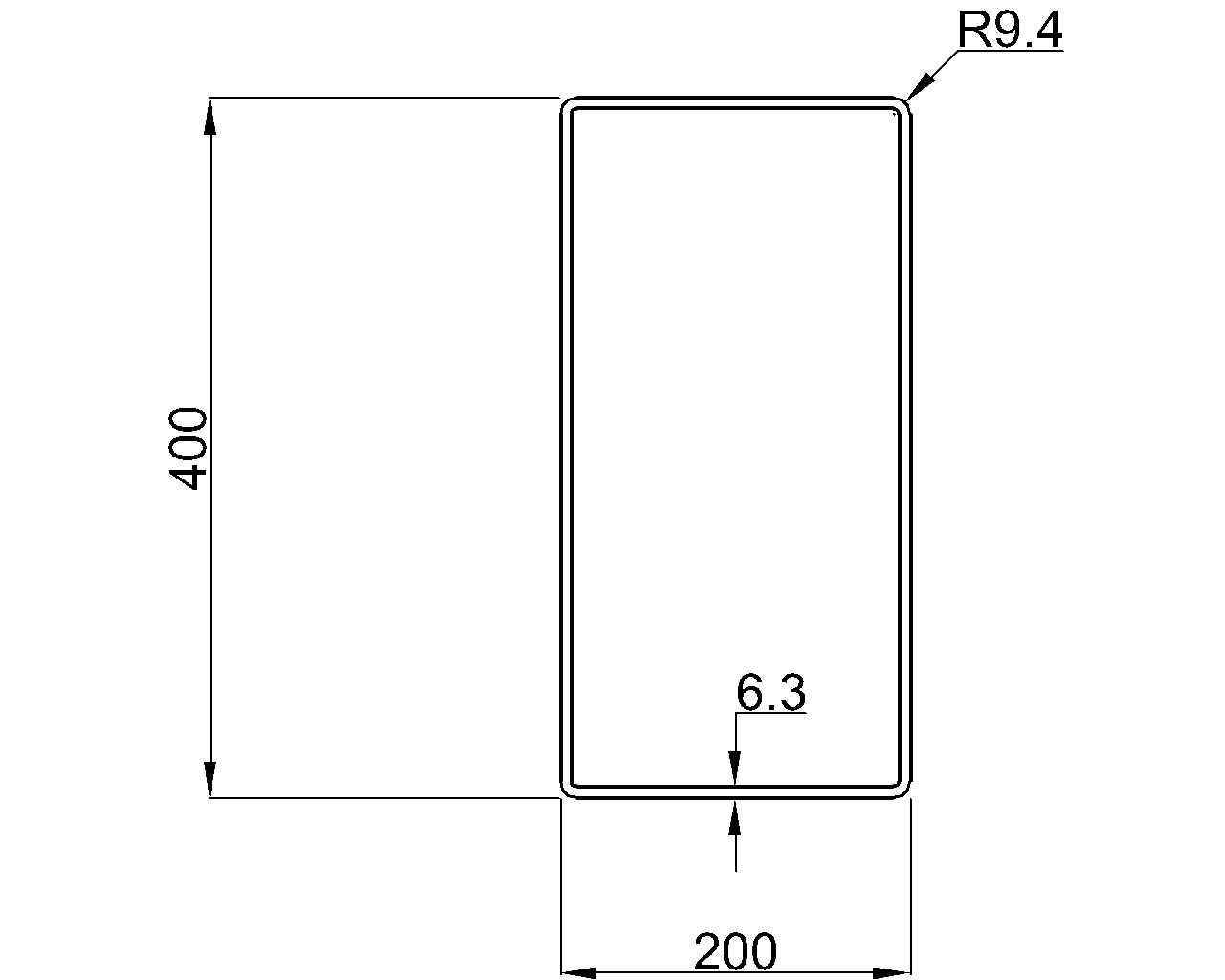 Celsius 355 RHS 400x200x6.3