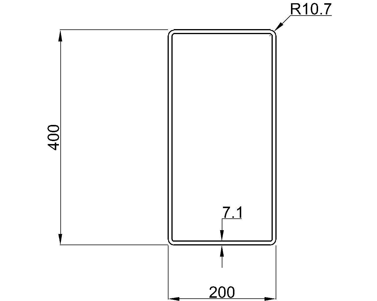 Celsius 355 RHS 400x200x7.1