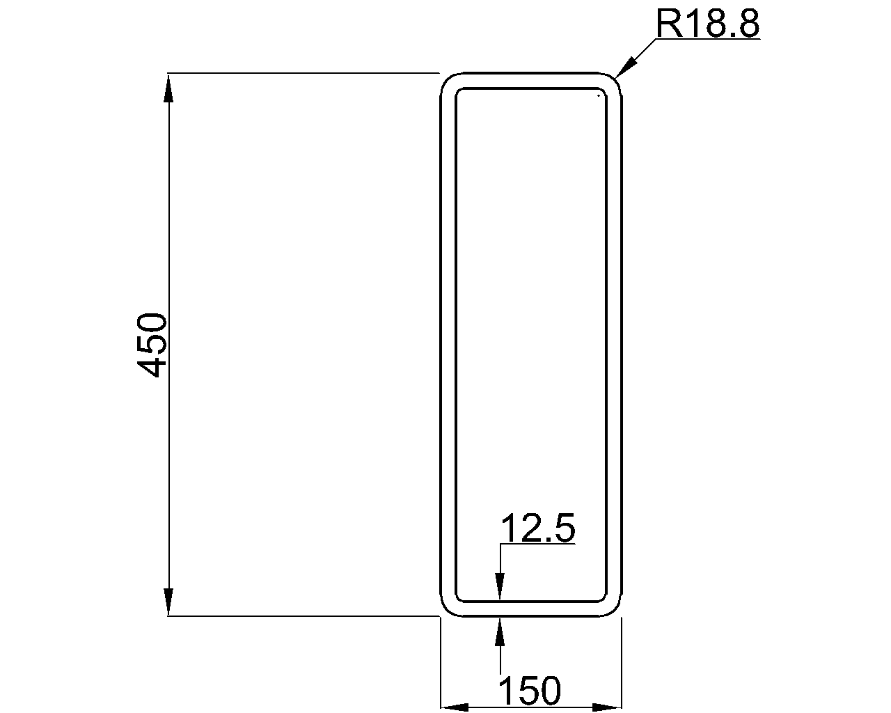 Celsius 355 RHS 450x150x12.5