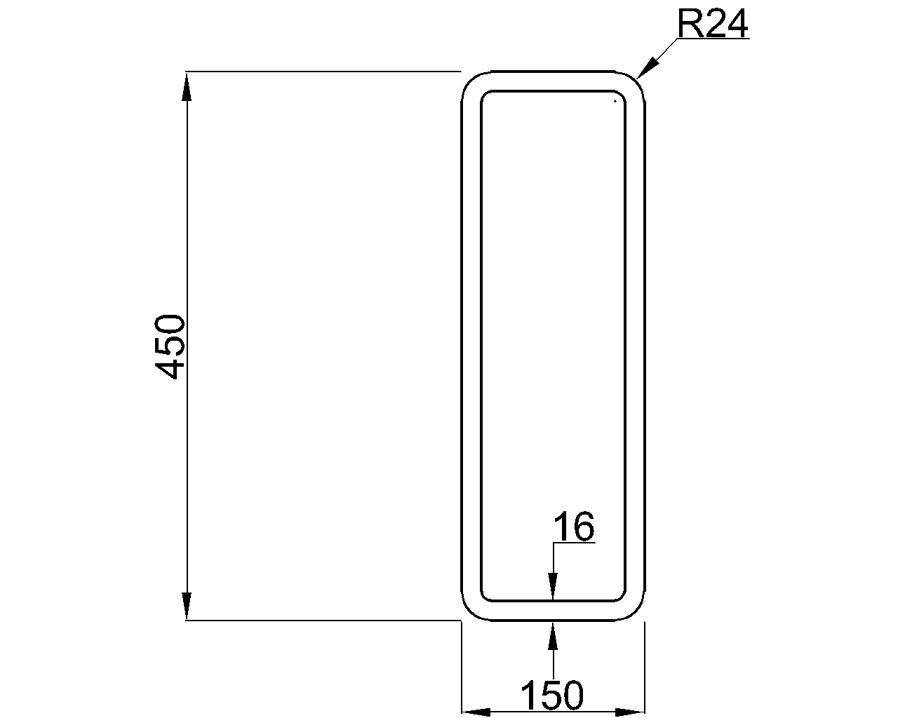Celsius 355 RHS 450x150x16