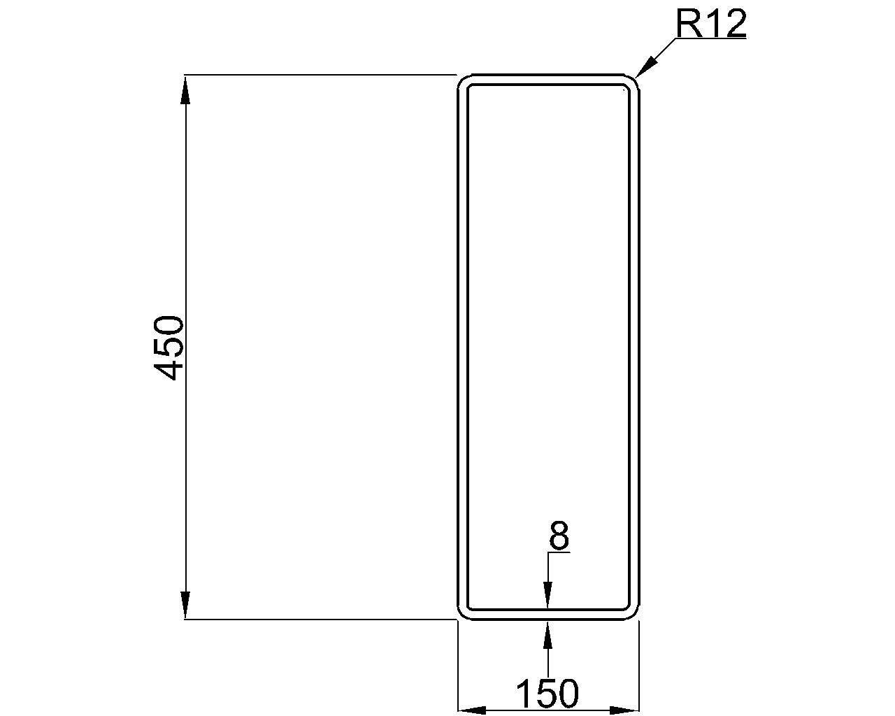 Celsius 355 RHS 450x150x8