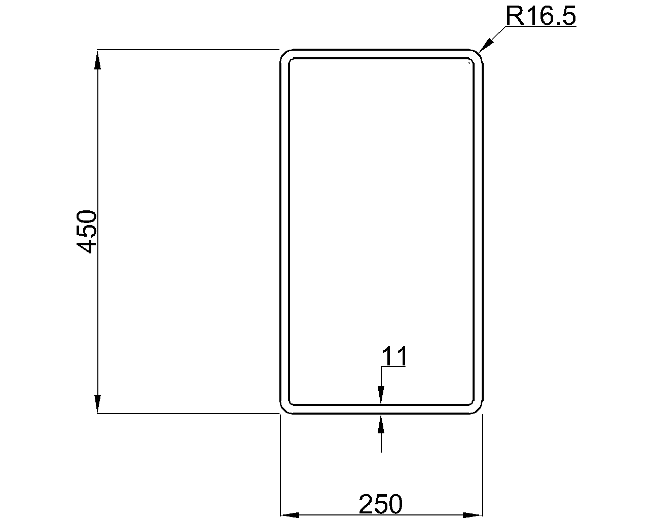 Celsius 355 RHS 450x250x11