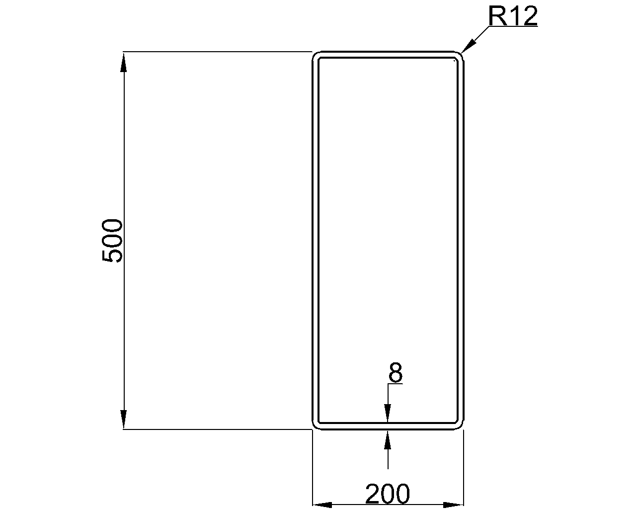 Celsius 355 RHS 500x200x8
