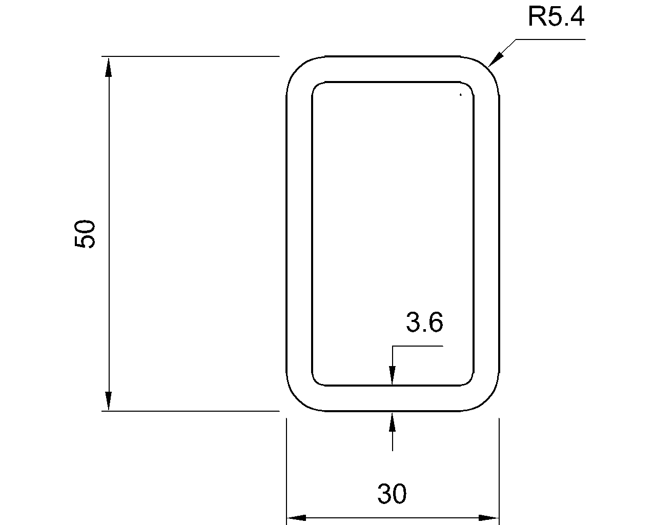 Celsius 355 RHS 50x30x3.6