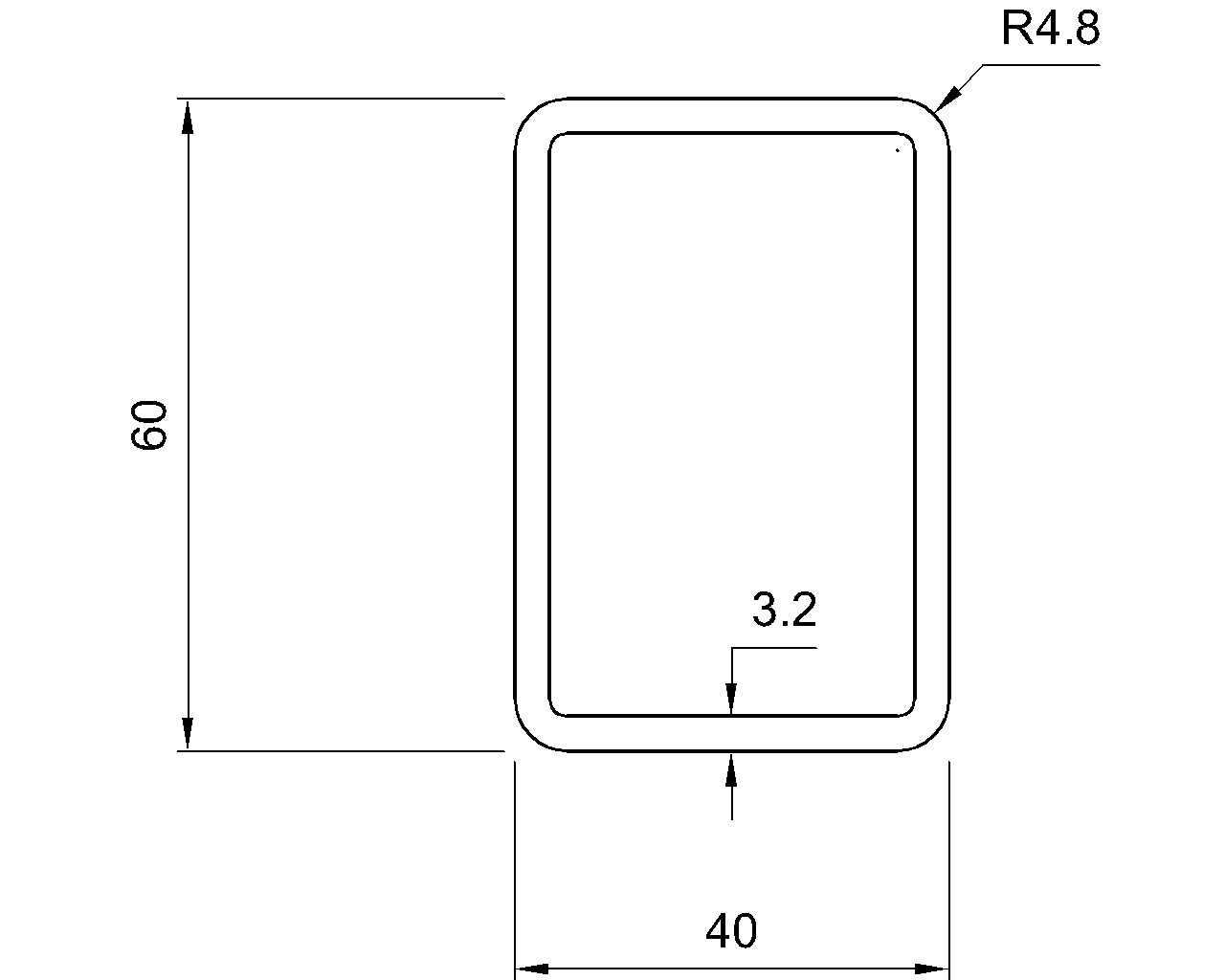 Celsius 355 RHS 60x40x3.2
