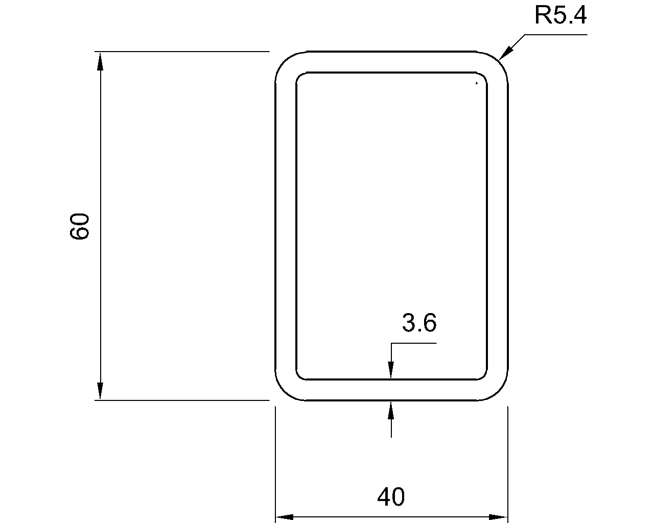 Celsius 355 RHS 60x40x3.6