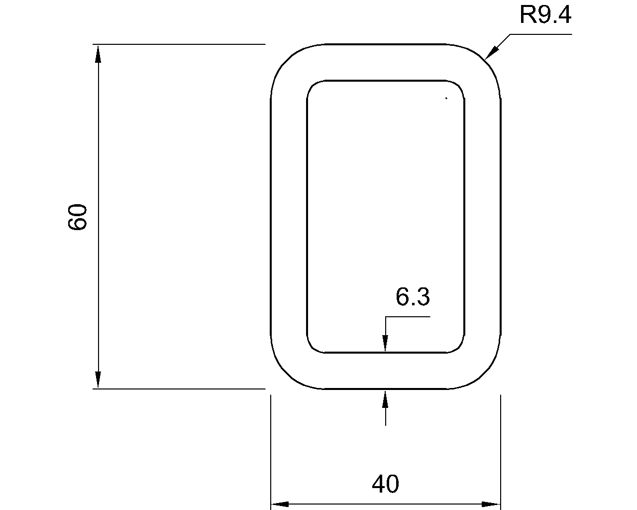 Celsius 355 RHS 60x40x6.3
