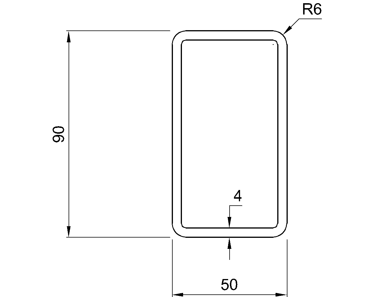 Celsius 355 RHS 90x50x4