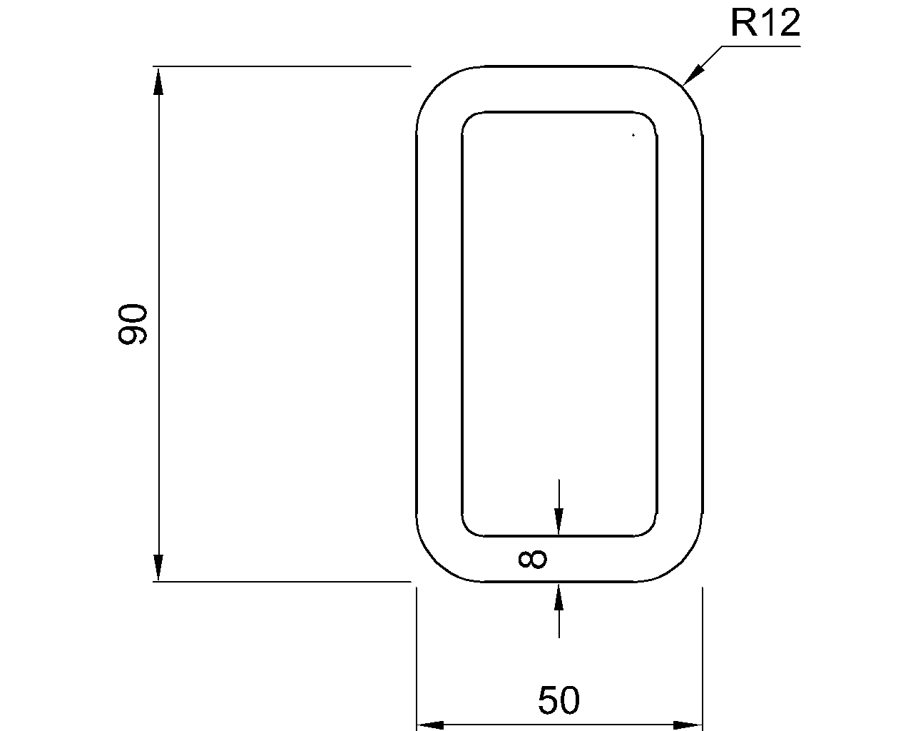 Celsius 355 RHS 90x50x8