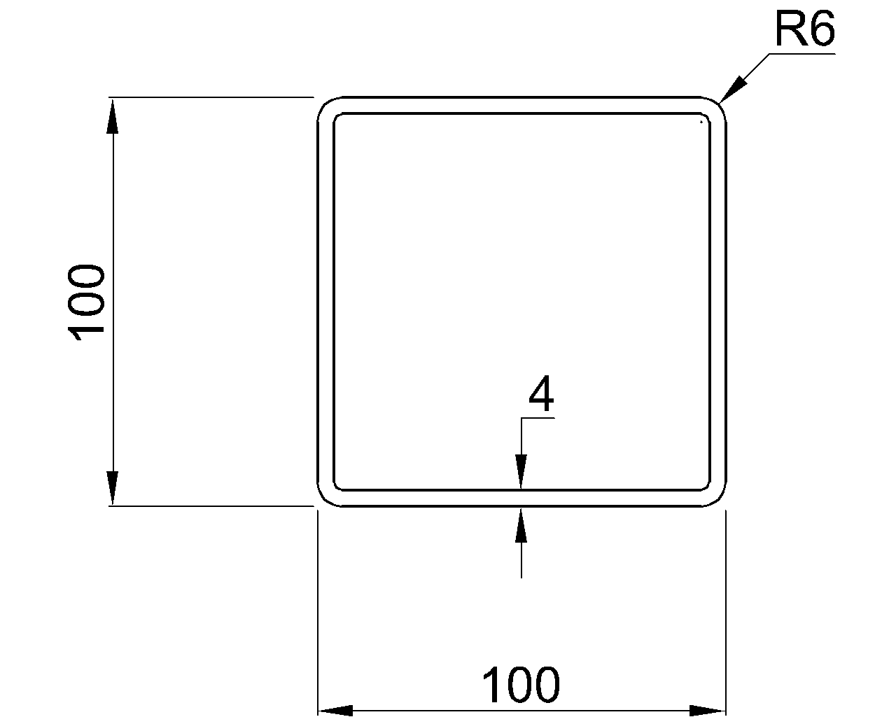 Celsius 355 SHS 100x100x4