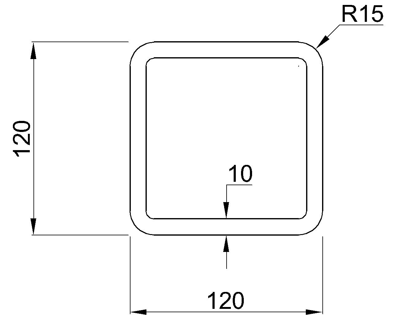 Celsius 355 SHS 120x120x10