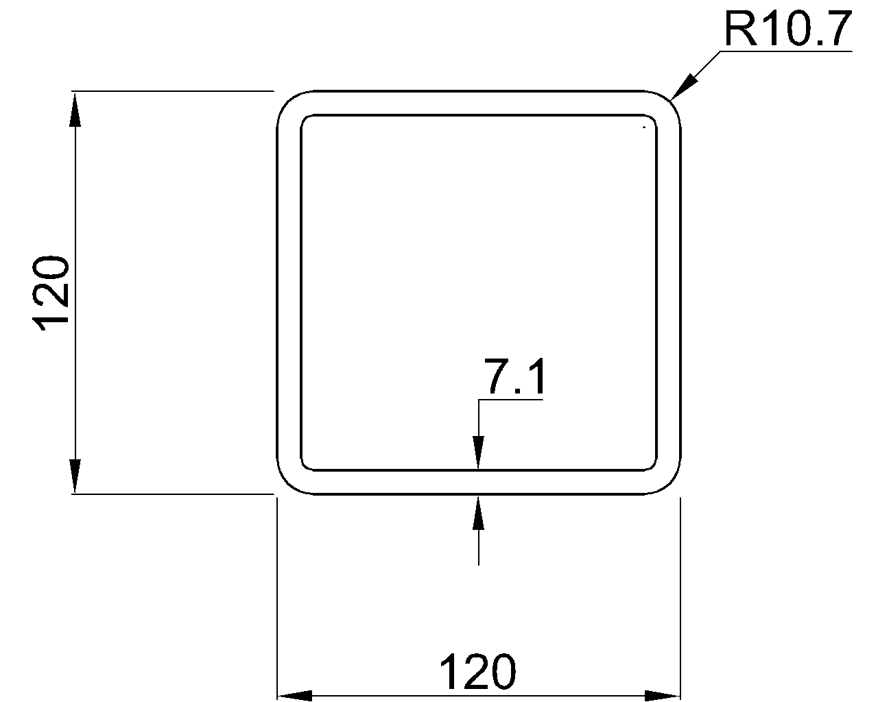 Celsius 355 SHS 120x120x7.1