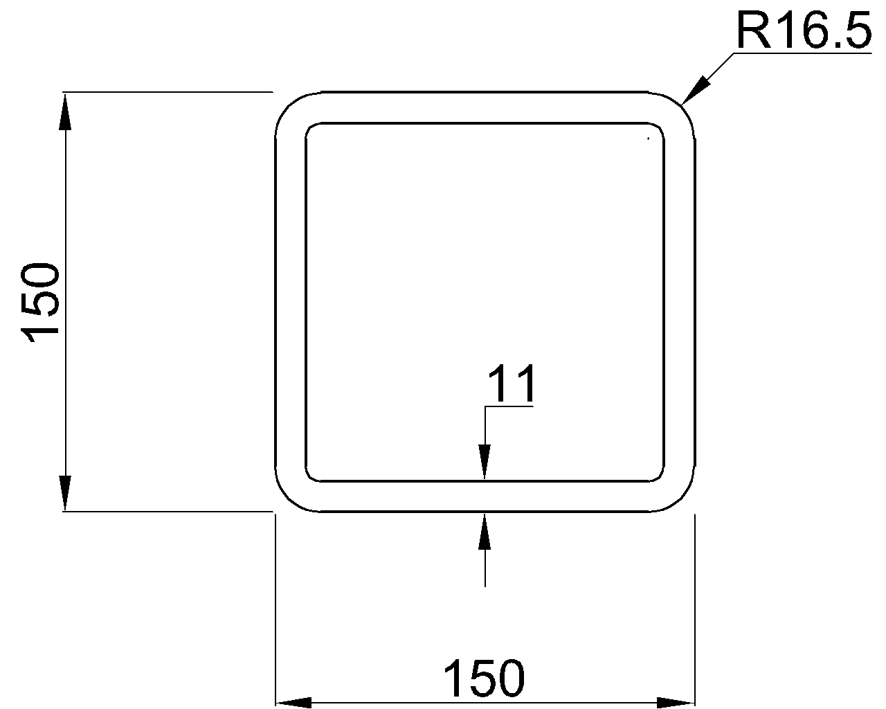 Celsius 355 SHS 150x150x11