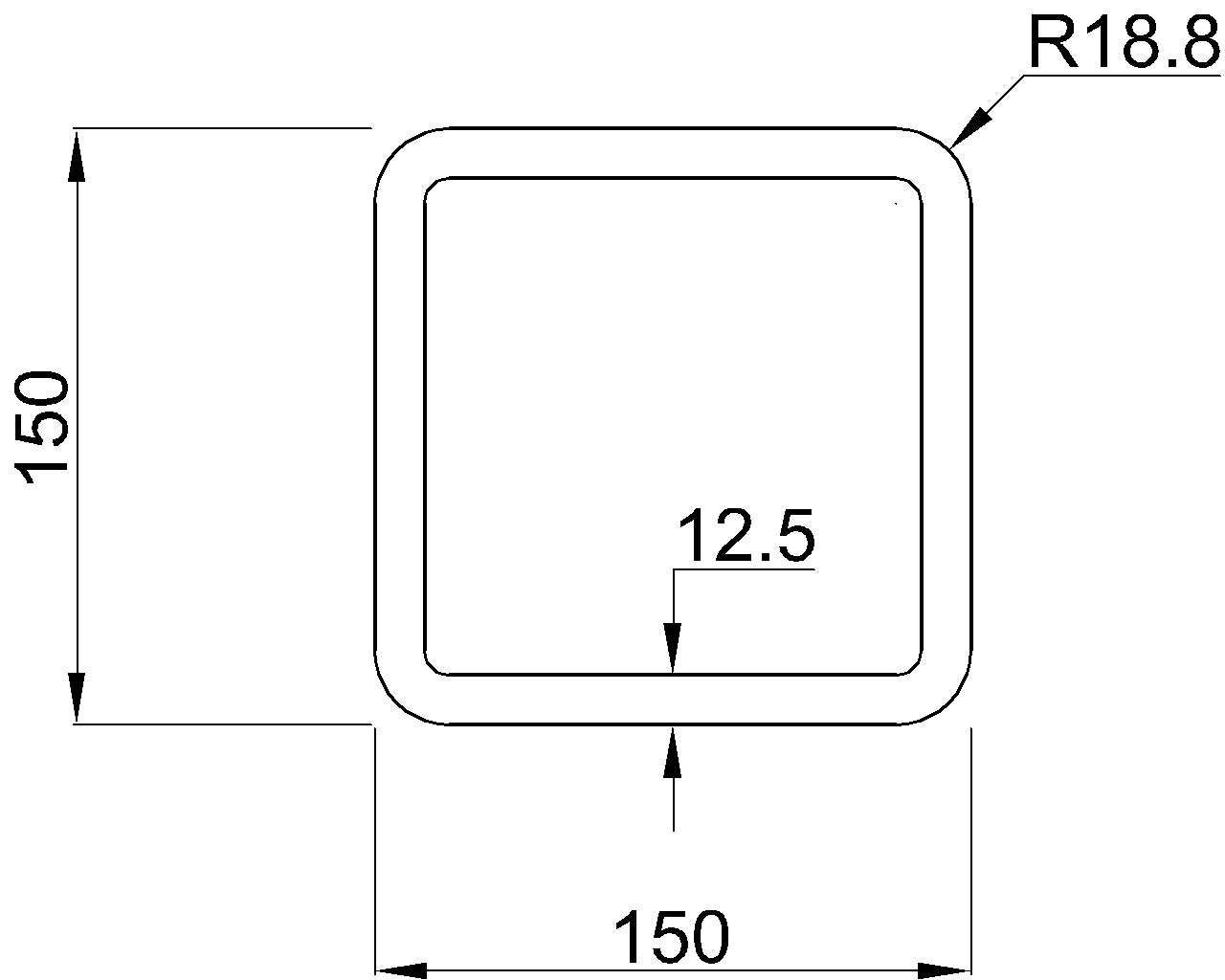Celsius 355 SHS 150x150x12.5