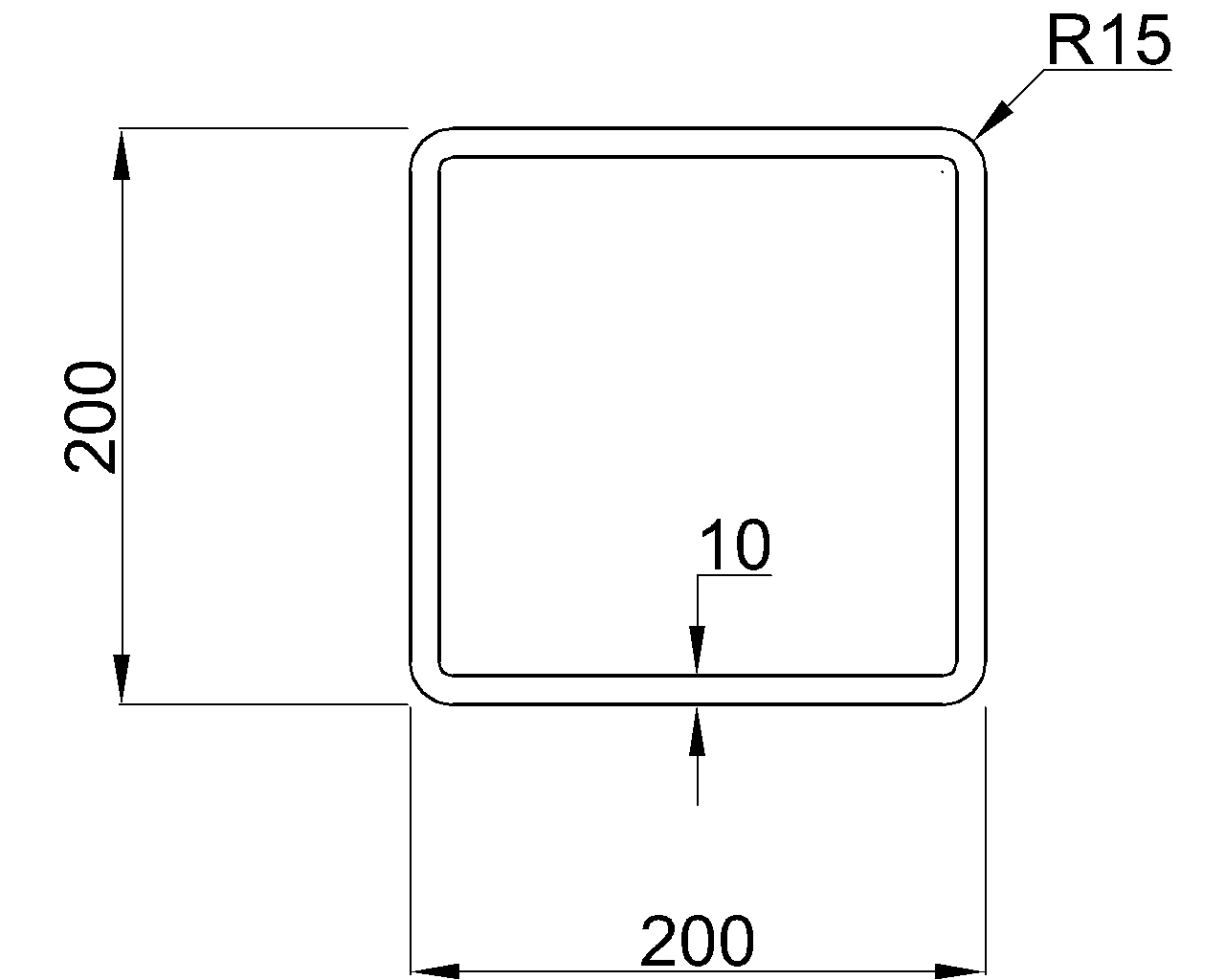 Celsius 355 SHS 200x200x10