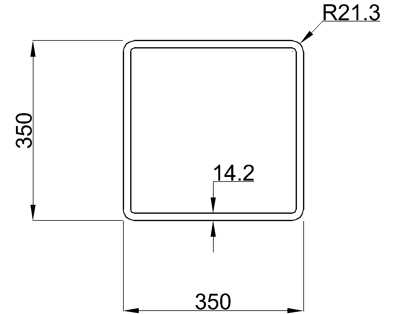 Celsius 355 SHS 350x350x14.2