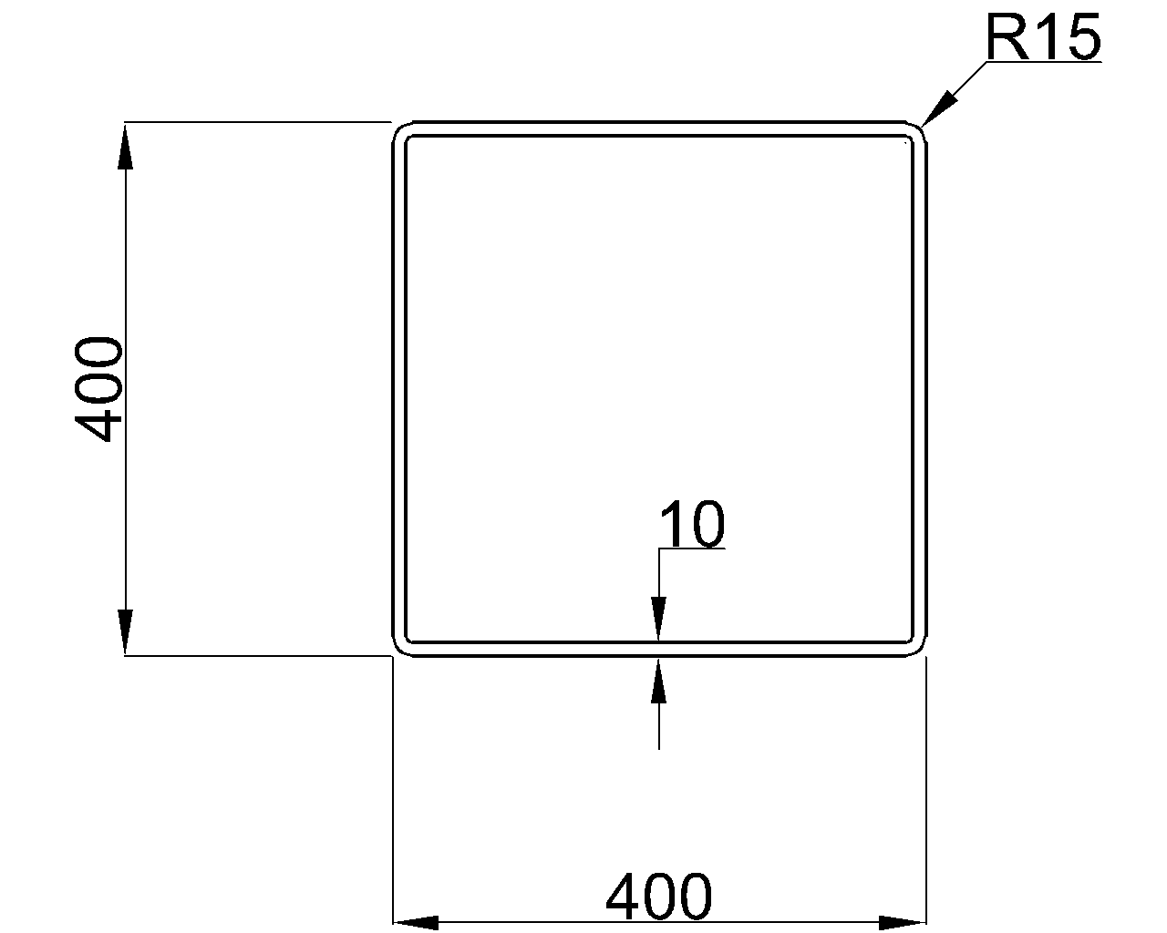 Celsius 355 SHS 400x400x10