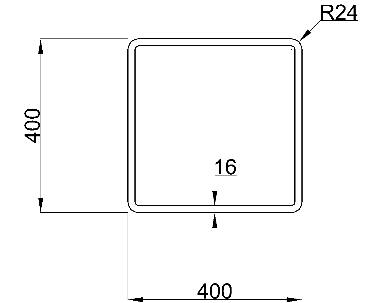 Celsius 355 SHS 400x400x16